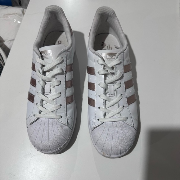 Adidas White and Tan Athletic Shoes - Picture 1 of 3